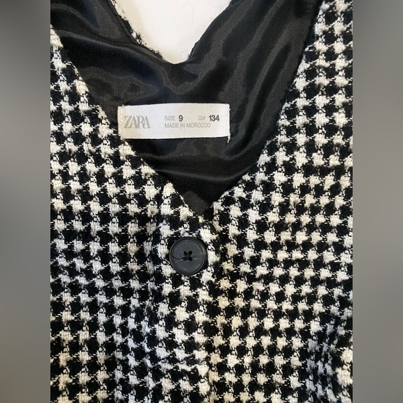 • Zara • Houndstooth Pinafore Dress (girl) Size 9 - Picture 6 of 8